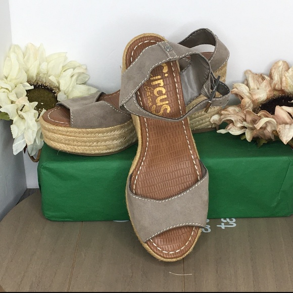 Circus by Sam Edelman Delilah Espadrille Wedge Sandal US/7M Putty - Picture 1 of 16